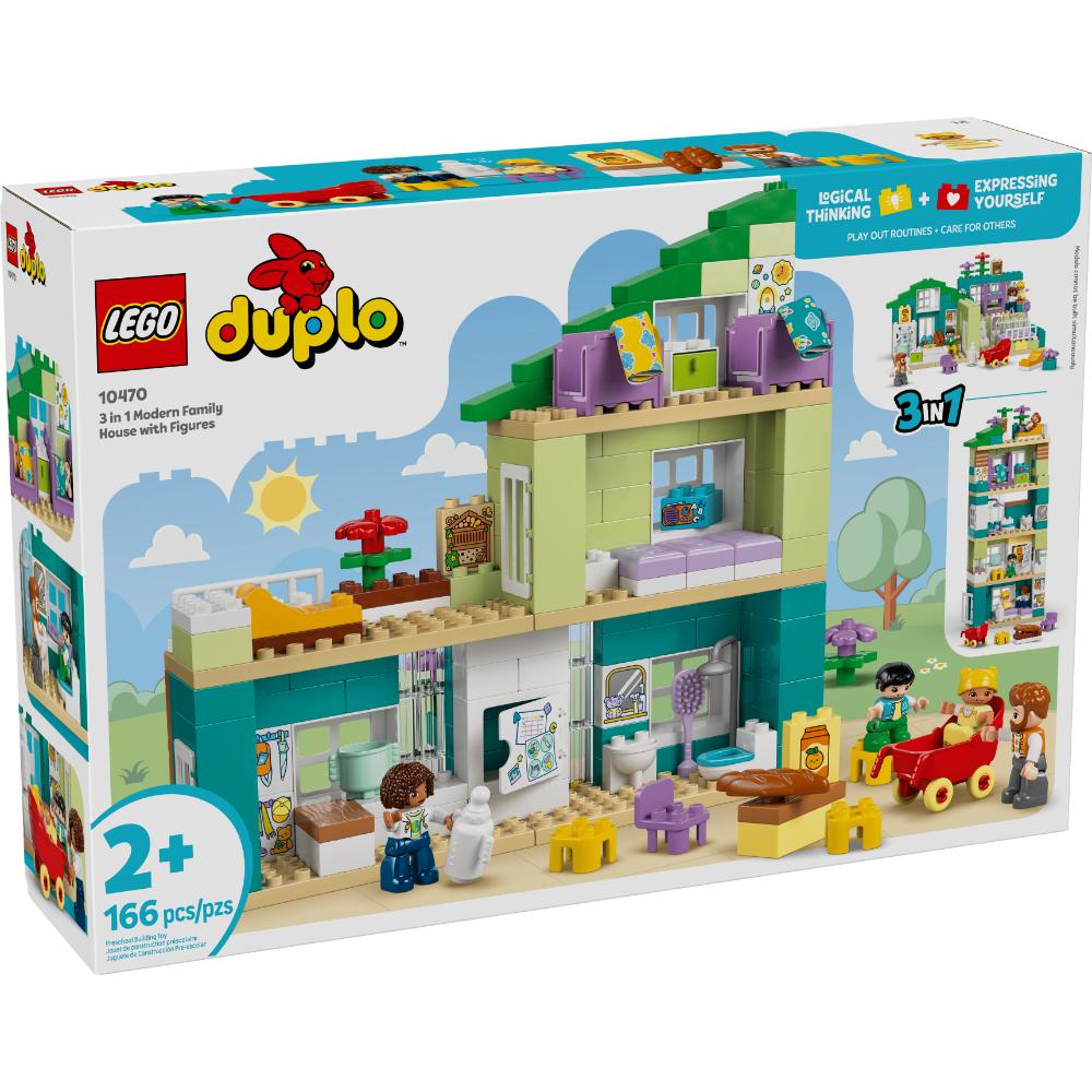 LEGO®Duplo: Casa Familiar Moderna “3 En 1” Con Figuras (10470)_001