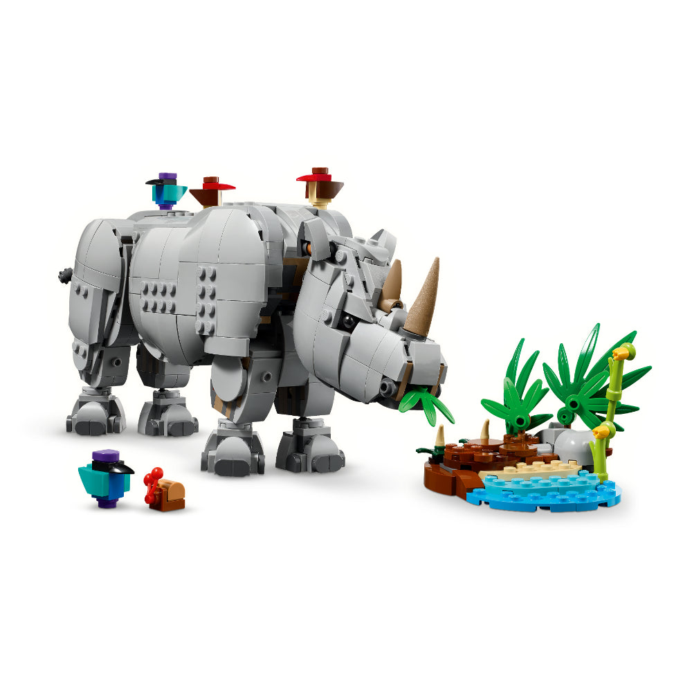 LEGO®Creator: Fauna Salvaje: Majestuoso Rinoceronte Con Aves (31171)_007