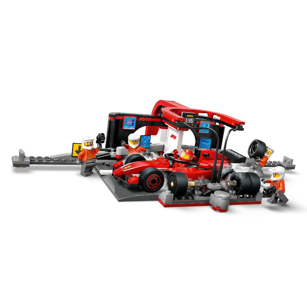 LEGO® City: Parada En Boxes De F1® Y Equipo De Mecánicos Con Coche Ferrari (60443)_004