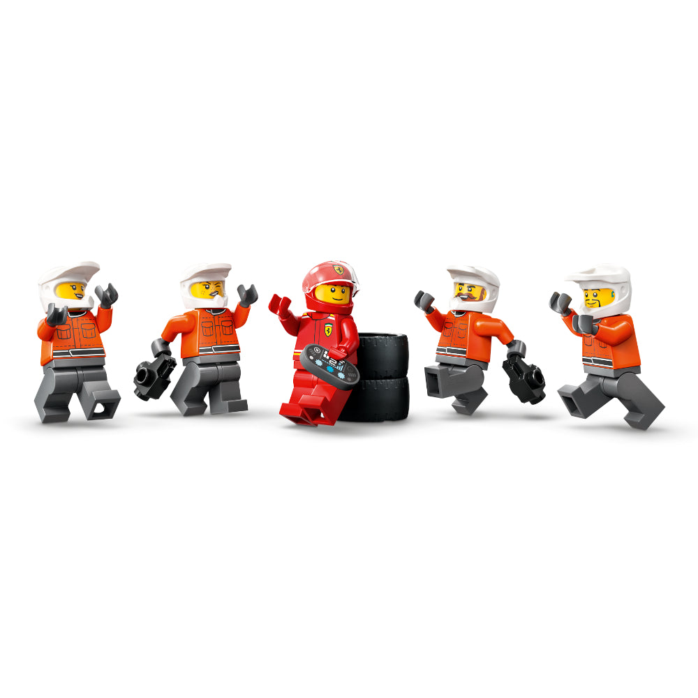 LEGO® City: Parada En Boxes De F1® Y Equipo De Mecánicos Con Coche Ferrari (60443)_005