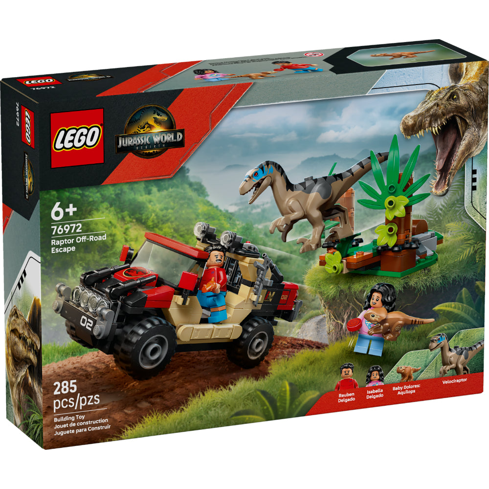 LEGO®Jurassic World: Huida En Todoterreno Y Raptor Al Acecho (76972)_001
