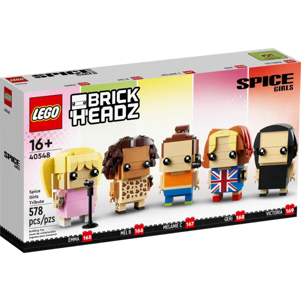 LEGO BrickHeadz 40548 Spice Girls con figuras de Emma, Geri, Mel B, Melanie C y Victoria