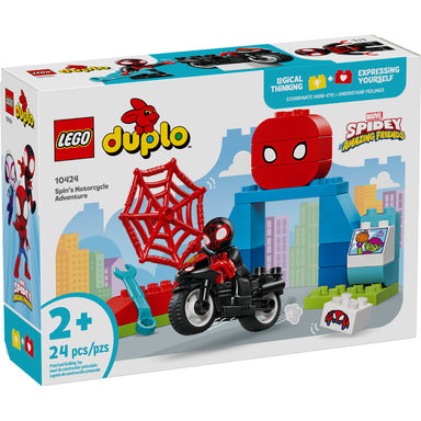 LEGO DUPLO Marvel Aventura en Moto de Spin 10424 con moto, figura de Spin y aracnocuartel