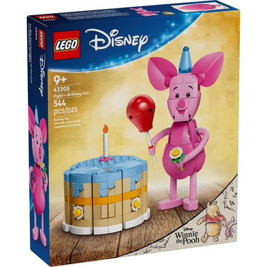 LEGO Disney Piglet 43305 con pastel de cumpleaños y escena del Bosque de los Cien Acres