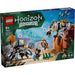 Set LEGO® Horizon Adventures™ con minifiguras de Aloy y Varl, criaturas robóticas Cangrejo y Dientes Serrados articuladas, y accesorios de combate inspirados en el videojuego.
