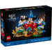 Set LEGO® Ideas Magia Disney 21352 con Mickey Mouse, Bella, Simba, Lilo y otros personajes icónicos en escenas de películas animadas, ideal para fans adultos de Disney.