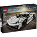 Set LEGO Technic Koenigsegg Jesko Absolut Blanco 42184 con diseño deportivo, puertas diédrico-sincrónicas, motor V8 y dirección funcional.