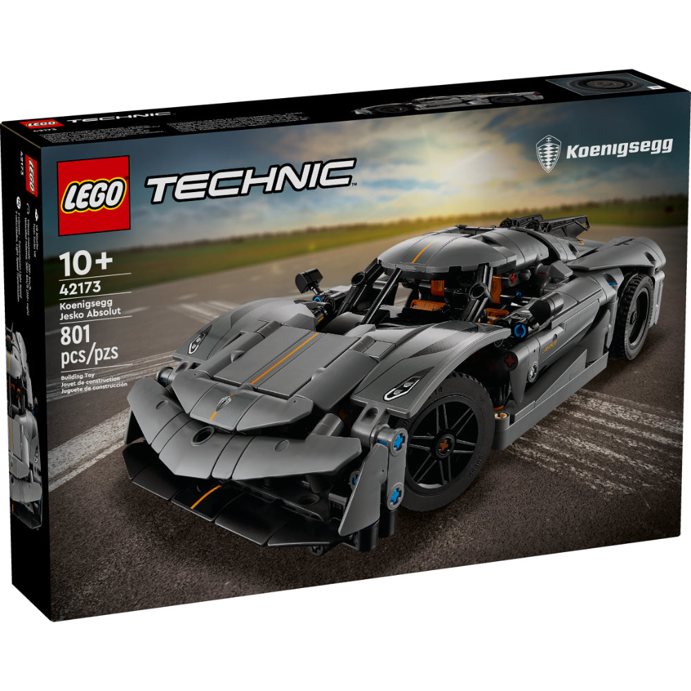 LEGO Technic Koenigsegg Jesko Absolut Gris 42173 hipercoche con motor V8 y puertas diedro