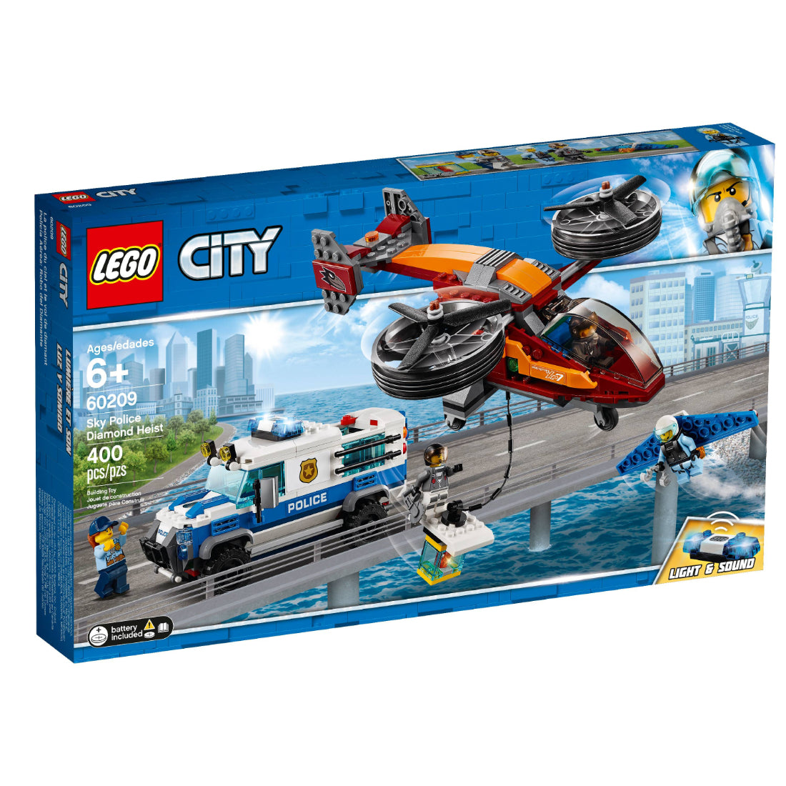 LEGO® City Policía Aérea Robo de Diamante (60209)