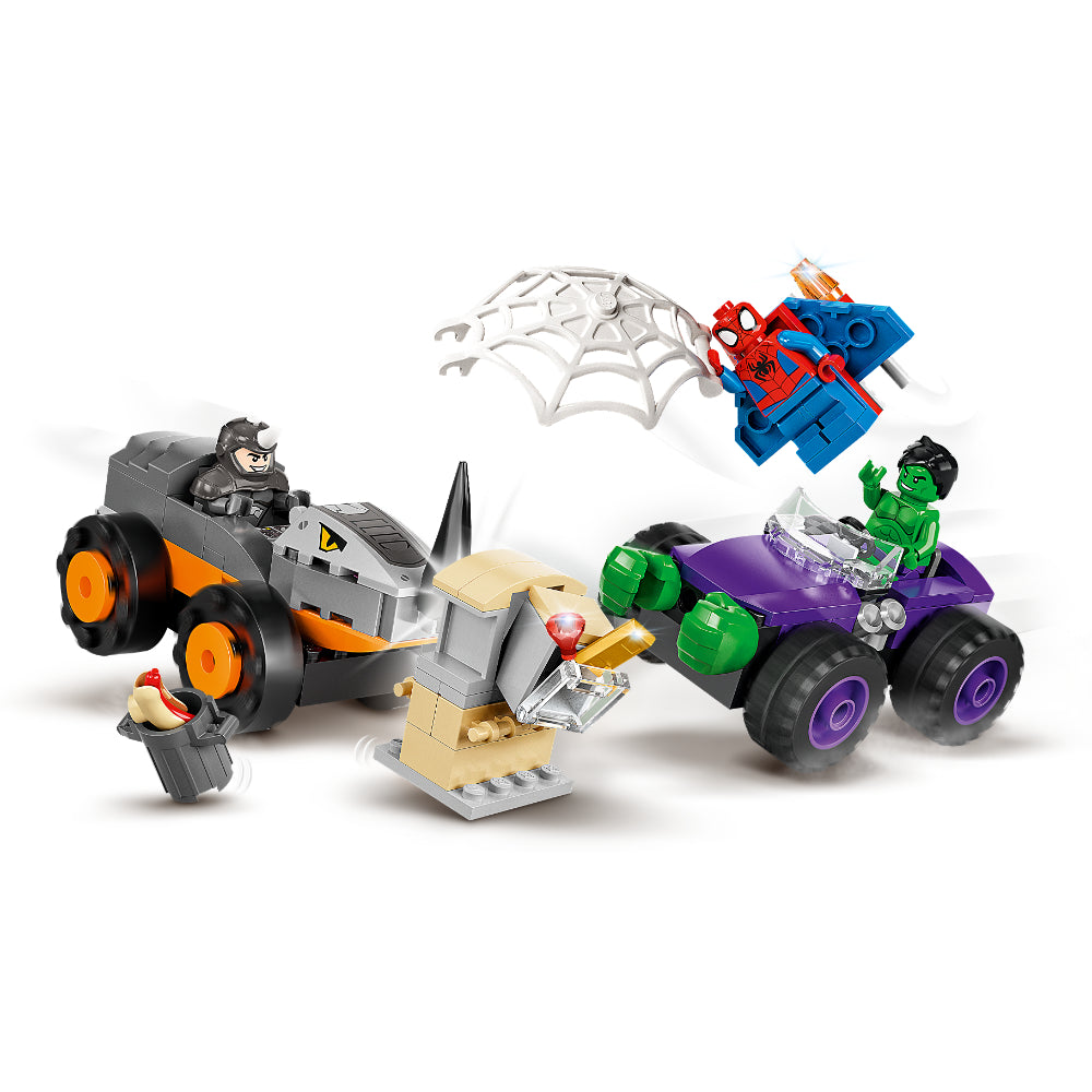 LEGO® Marvel Spidey y su Superequipo Camiones de Combate de Hulk y Rino (10782)