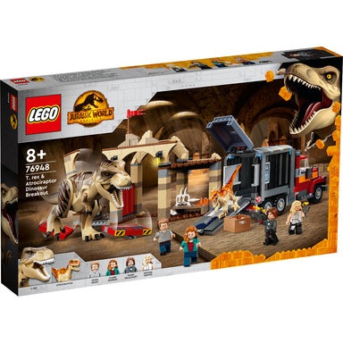 LEGO® Fuga de dinosaurios T. rex y Atrociraptor (76948)