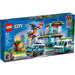 LEGO City Central de Vehículos de Emergencia 60371 con ambulancia, helicóptero, patrulla y minifiguras