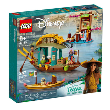 LEGO Disney 43185 Barco de Boun con muelle, mercado y personajes de Raya y el Último Dragón
